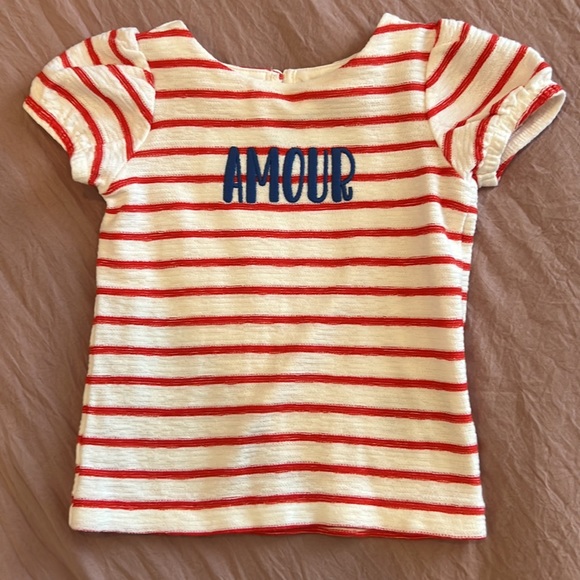 Janie and Jack 12-18 month short sleeve shirt and ruffled pocket legging - Picture 2 of 7